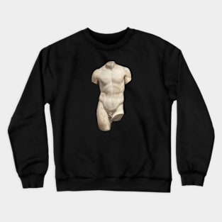 Popular Sculpture Art, Statue of David, Nude Body Crewneck Sweatshirt